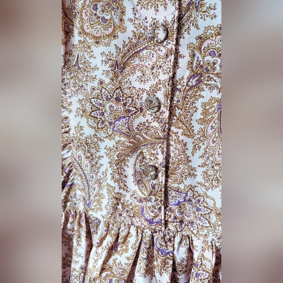 Vintage 1950s Jerry Gilden summer paisley dress - Picture 4 of 8